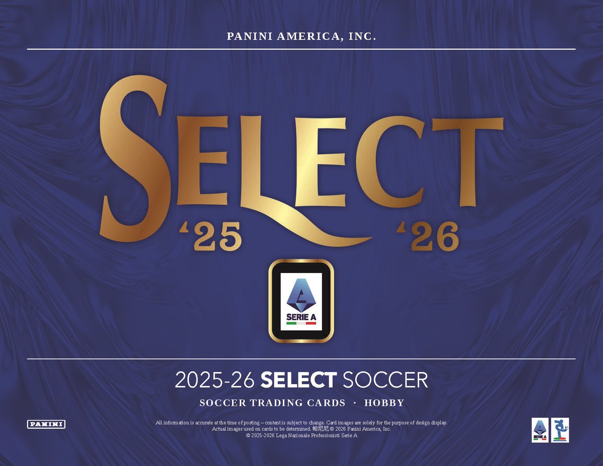 製品情報】 2026年4月30日 発売予定 ⚽ 2025-26 PANINI SELECT SERIE A