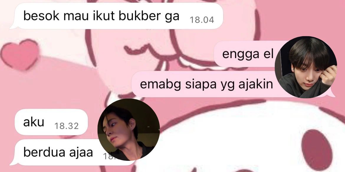 taekook onetweet au

— mantan ngajak bukber padahal sama-sama ga puasa