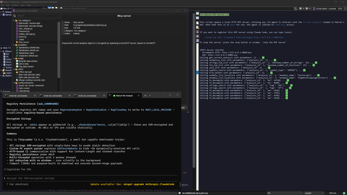 Malcat dev tweet media
