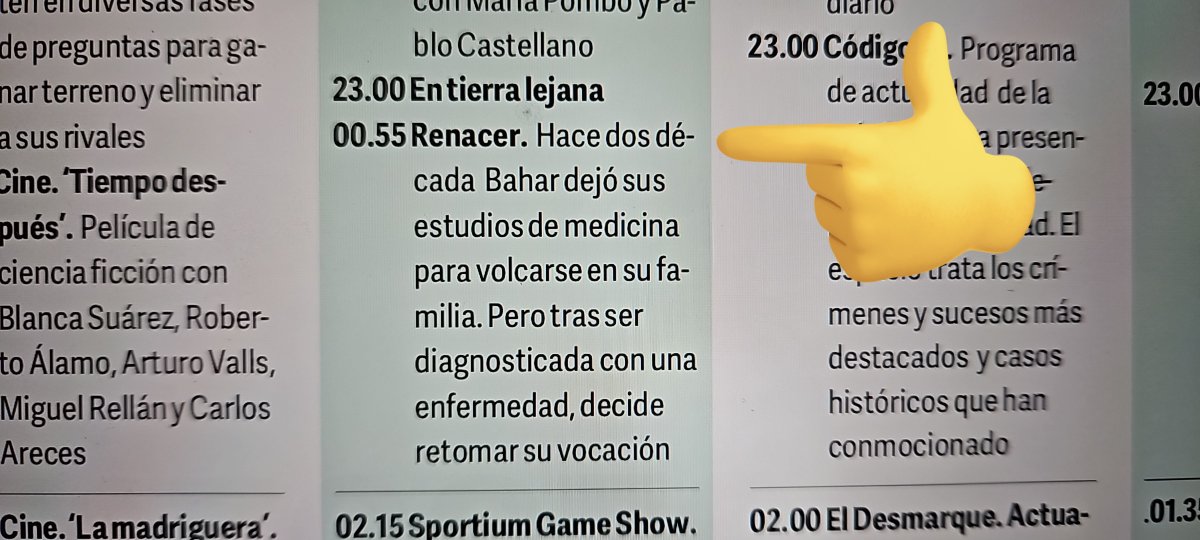 Que España es diferente, lo decimos tantas veces que nos lo creemos. ¿Cómo es posible que <a href="/antena3com/">Antena 3</a> programe el final de una serie tan popular como #Renacer a 00.55 de la madrugada de un martes? ¿La gente no trabaja?

Y después hablamos de conciliación de la vida laboral y ocio