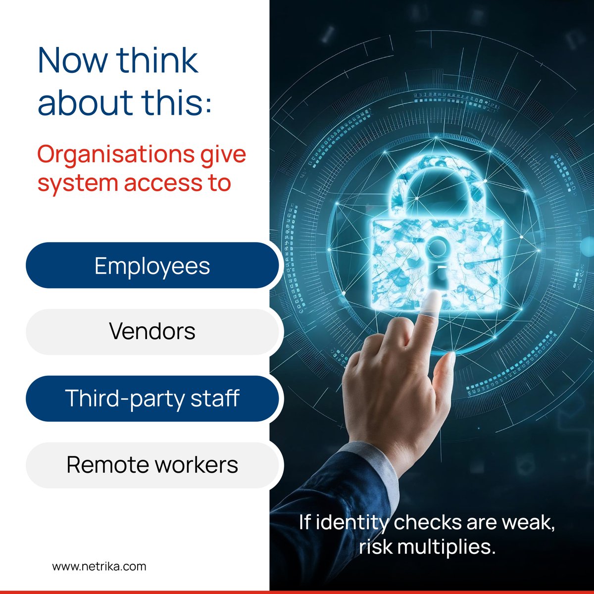 Netrika_PvtLtd's tweet image. 43% of malware detected were Trojans, many built to steal credentials.

Cybersecurity protects systems.

BGV protects trust.

Source: India Cyber Threat Report 2025

bit.ly/3OBaYOi

#CyberSecurity #BackgroundVerification #InsiderThreat #AccessControl