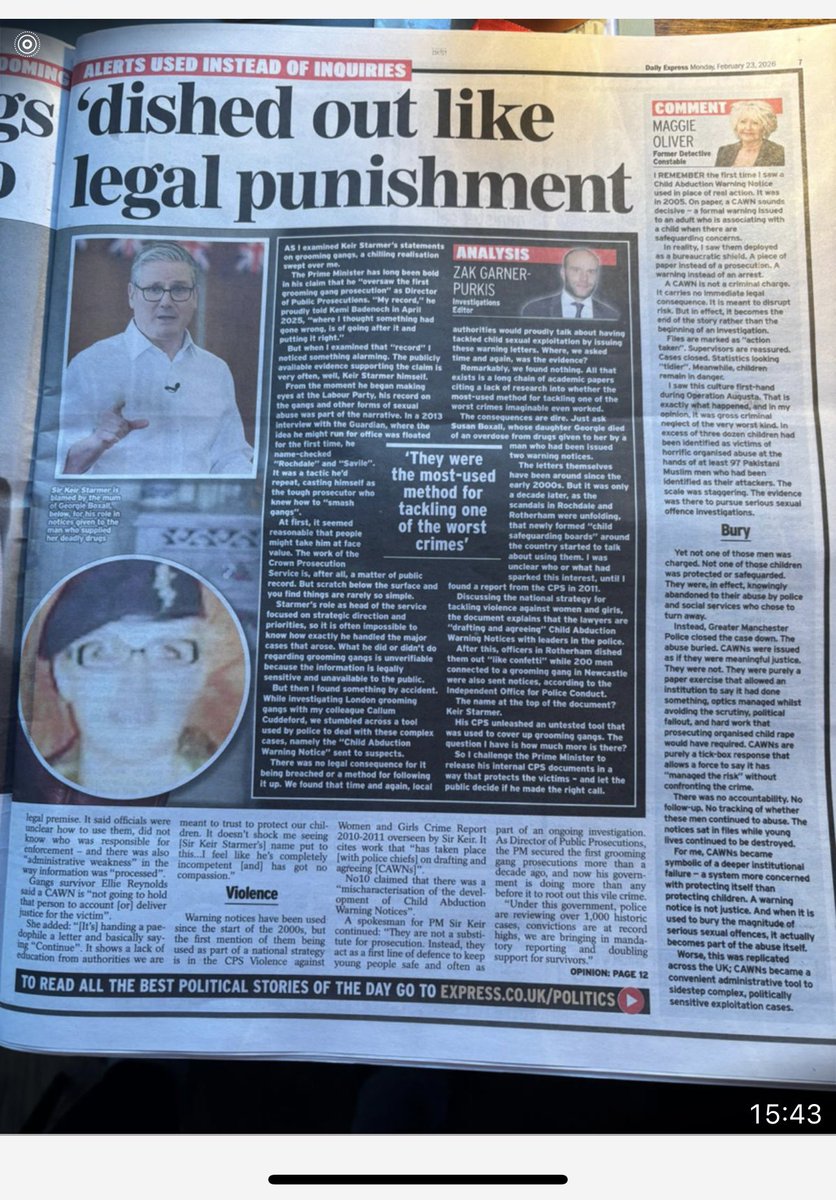 Over recent months I’ve been working with The <a href="/Daily_Express/">Daily Express</a> journalist Zak Garner Curtis and Callum cuddeford  who have really been doing some brilliant investigations. Here’s the latest work looking at how police forces have used “CAWNS” as a way to get rid of horrific child