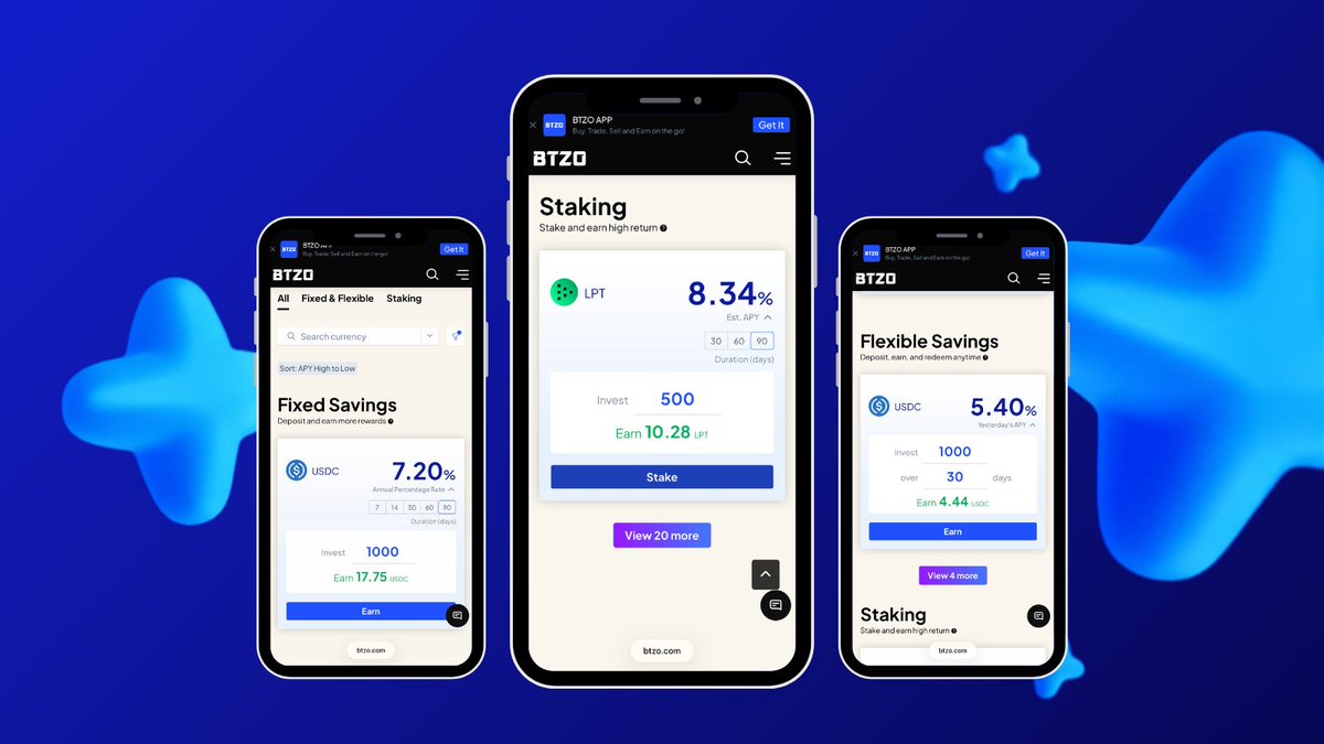 Looking to invest? 👀

Enjoy up to 8.34% APY - higher than most banks💸💸

Take your pick from fixed savings, flexible savings, or staking!