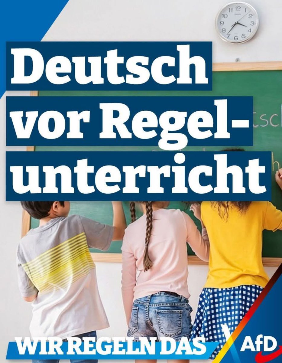 Immer mehr Kinder werden eingeschult, obwohl sie kaum oder gar kein Deutsch sprechen. 

Die AfD richtet ihre Bildungspolitik nicht nur an den zugewanderten Kindern aus, sondern an Schülern, deren Mutter- und Familiensprache Deutsch ist. Die deutschsprachigen Schüler dürfen nicht