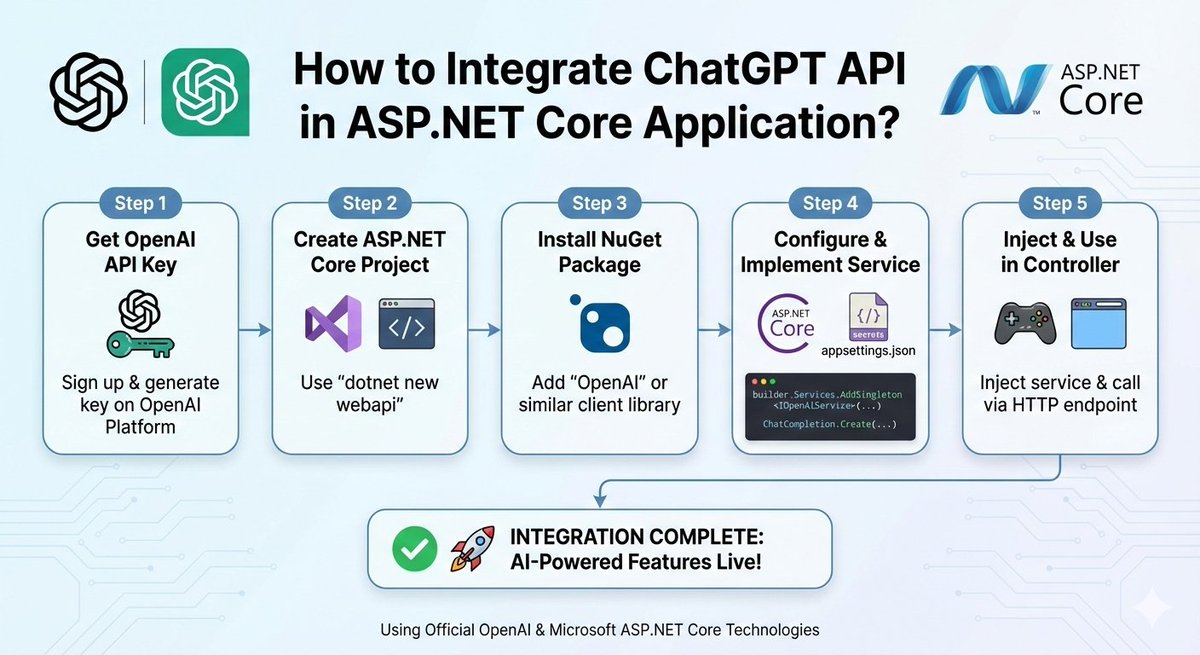 CsharpCorner's tweet photo. 🚀 Want to power your https://t.co/BHd6GpgAgu Core apps with ChatGPT? 🤖
Learn how to integrate the ChatGPT API step-by-step and unlock intelligent features fast!
Don’t build outdated apps — level up now! 👇 https://t.co/TabhgpXEqa
#ChatGPT #DotNet #AI #APIDevelopment #CSharp #DotNetCore #CSharpDev #Tech #AIinApps #ASPNETCore