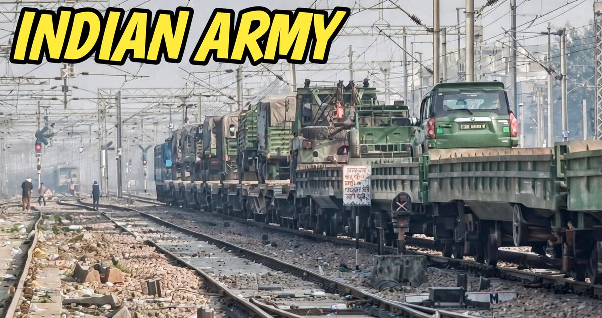 jhabbumalik2544's tweet image. INDIAN ARMY 🇮🇳 || RO_RO_INDIN RAILWAYS || WAG7 GOODS TRAIN 🚂 || INDIAN MILITARY CENTRE || FARIDABAD #trainvideo #goodstrain #malgaditrain
:
Vedio - youtu.be/-wmOU9PMG-8
