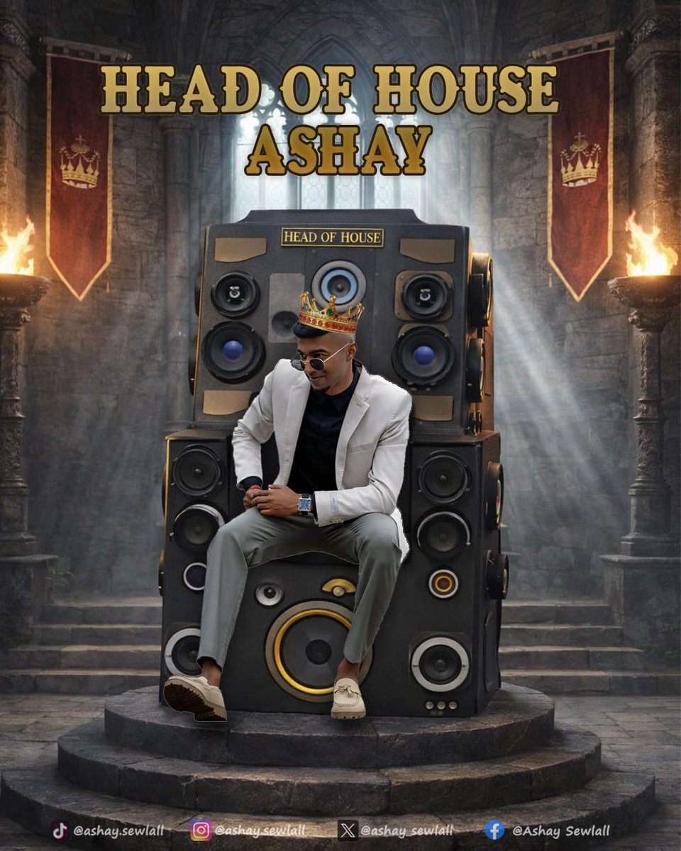 Woke up this morning feeling like a KING sitting on MY throne 👑 Happy Tuesday  Paprika Family ✨️

ASHAY REIGNS SUPREME
CONGRATULATIONS HOH ASHAY 

#HOHAshay #BBMzansiS6