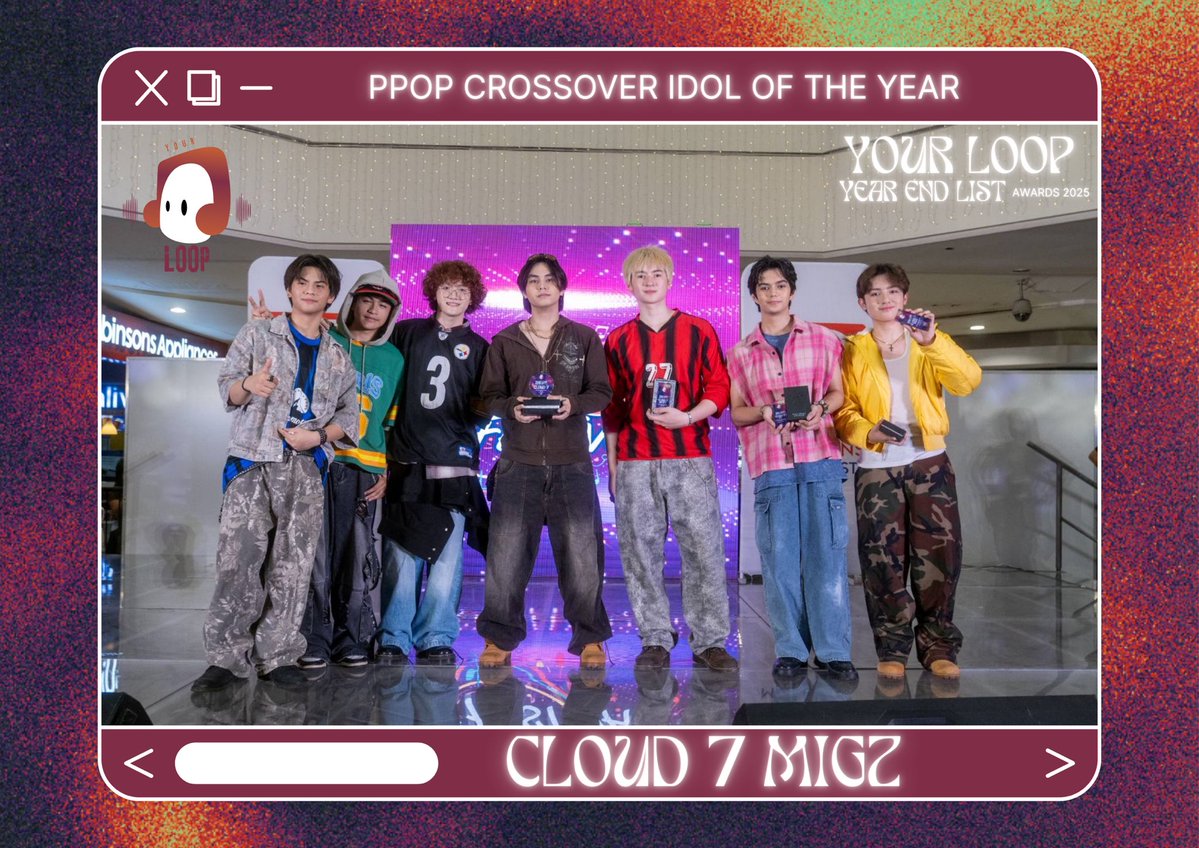 Your LOOP Year End List Awards 2025 - PPOP Crossover Idol of the Year 🏆

CLOUD 7 Migz accepts the award for PPOP Crossover Idol of the Year 2025 at PPOP Festival Wave 2.

#YourLOOPAwards2025
