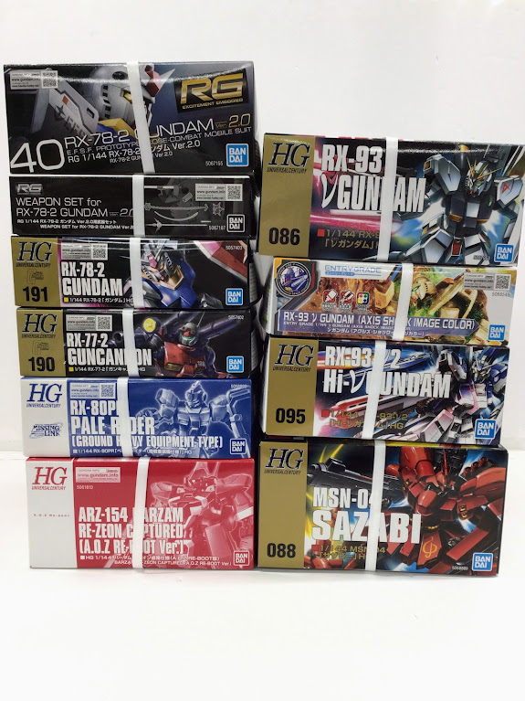 宇宙世紀系のガンプラをたくさん買い取らせていただきました。 お