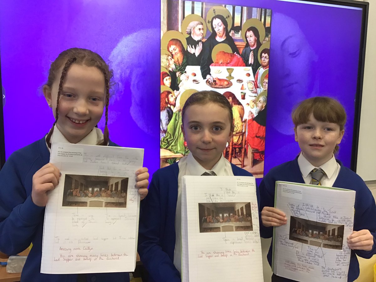 We have been trying to make links between pictures of ‘The Last Supper’ and the Eucharist.

<a href="/StPPPrimary/">St Peter & St Paul Catholic Primary School</a>