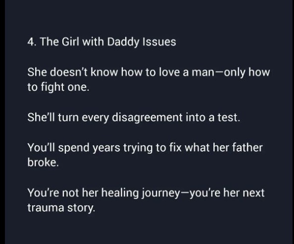 healthh_booster's tweet photo. 4. The girl with daddy issues https://t.co/wc2zzzcdVp