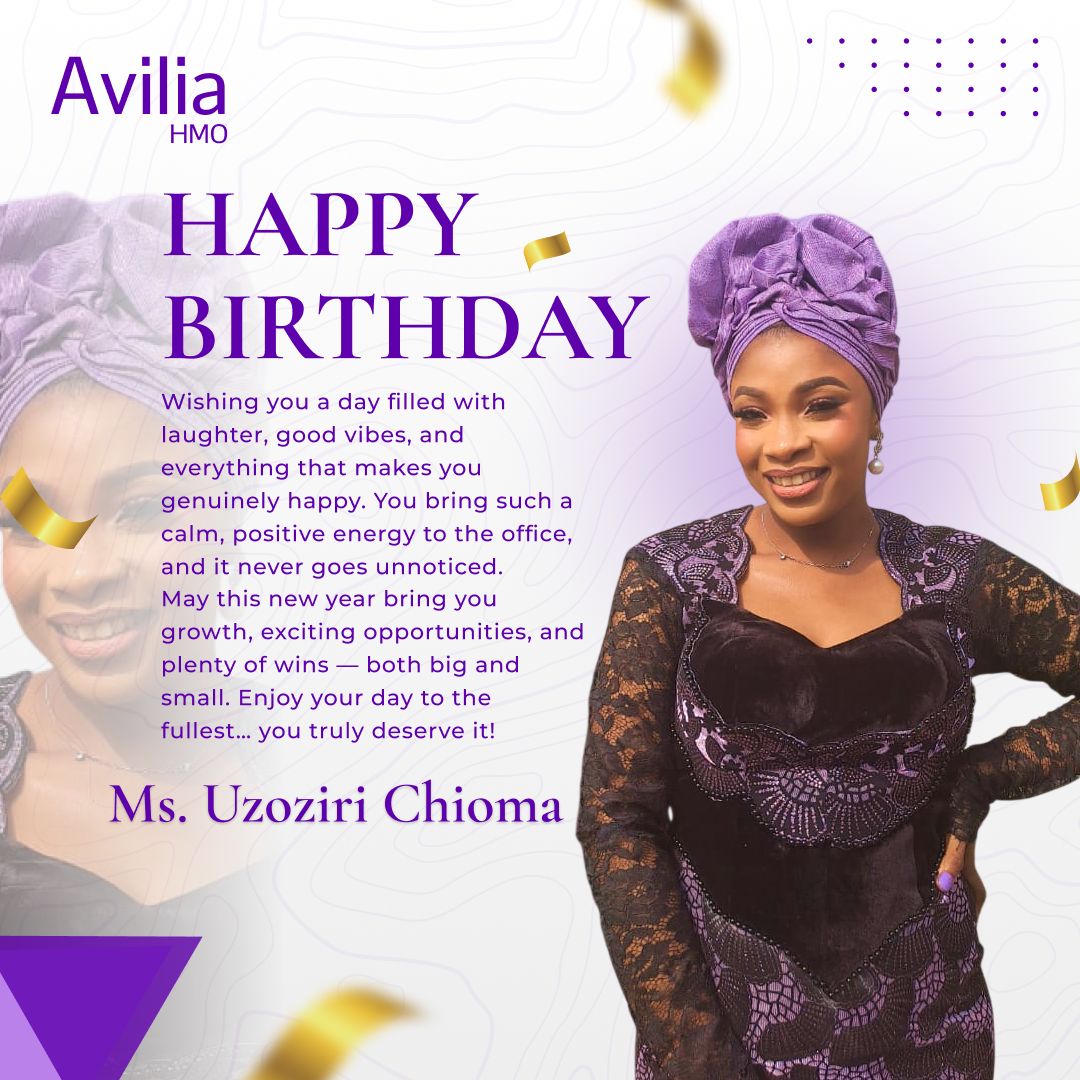 Avilia_HMO's tweet photo. Happy Birthday Chioma! Wishing you a day filled with joy, laughter, and all the things that make you smile. Enjoy your special day! #HappyBirthday #WorkFam #Celebrate https://t.co/HXuXVm28iy