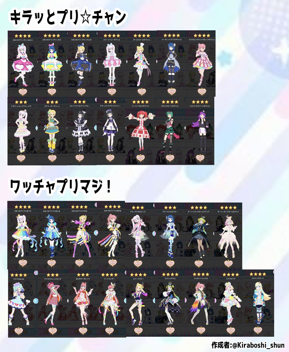 過去作コーデリスト】 アイプリバース1〜2年目に広場で登場した過去作