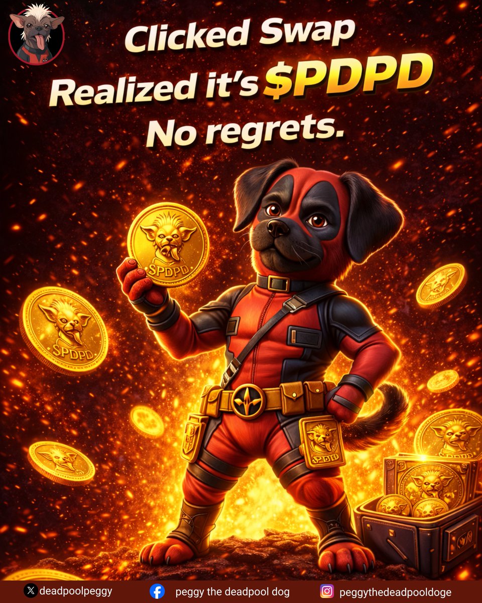 deadpool_ceo's tweet photo. They said “be careful.” I said “it’s $PDPD.”
No regrets. Just diamond paws. 🐾
Swap now https://t.co/5yA02KaRAJ https://t.co/U4fUASUgA1

#PDPD #Peggy #DeadPoolSwap #Web3 #MemeCoin https://t.co/SuclcaW4dr