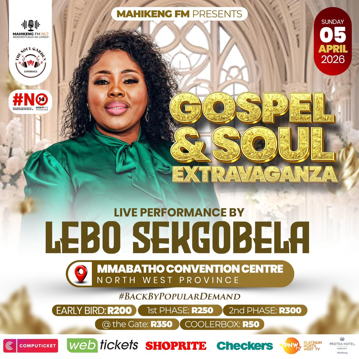 SekgobelaLebo's tweet photo. Mahikeng! 

We can’t wait to see you! 

Get your tickets today 🙏🏿❤️ https://t.co/oUNHCBcU4M