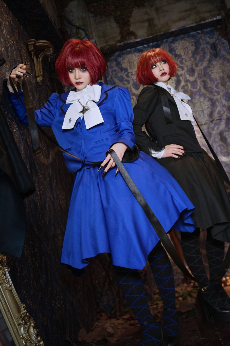 発売中】黒/9号 残り1点 ○十字架ボタン比翼ジャケット 29,700 JPY ＋1