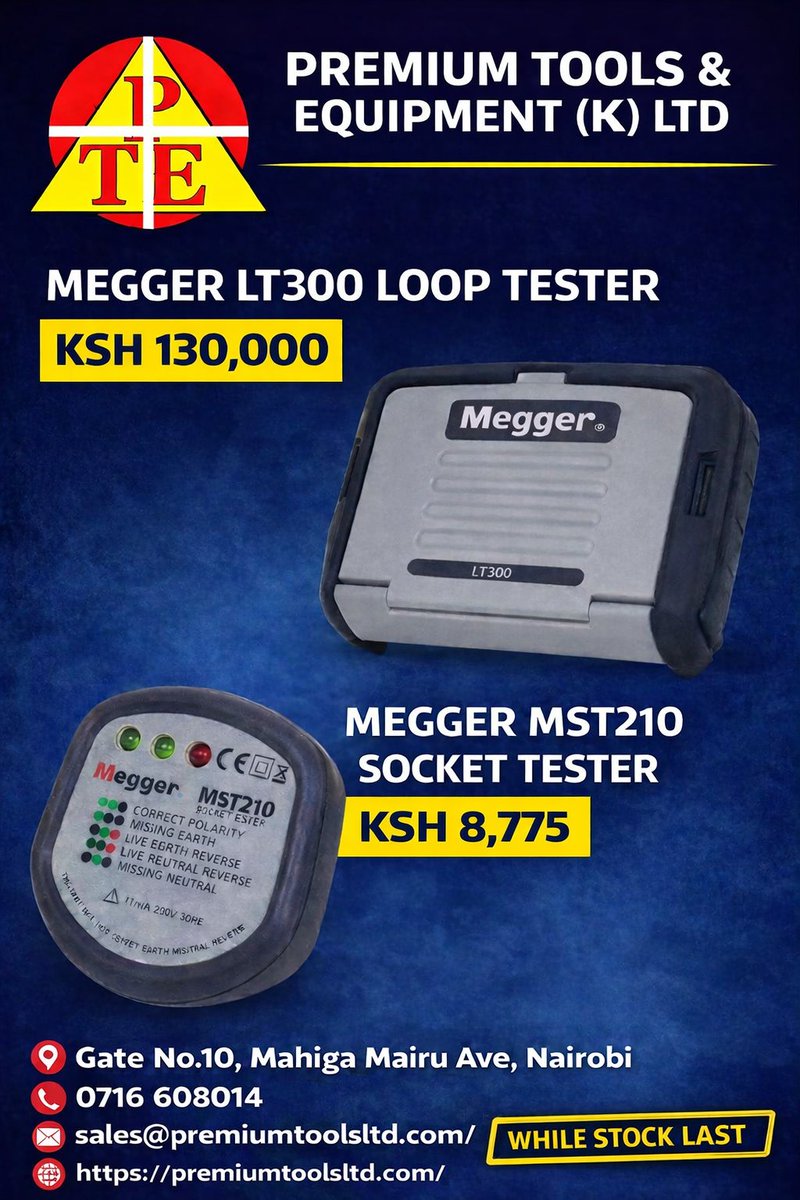 premiumtoolsltd's tweet image. :Upgrade your electrical testing tools today!

#Megger #SocketTester #LoopTester #ElectricalTesting #ElectriciansTools #SafetyFirst #DIYElectrician #ElectricalCompliance #TestingEquipment #ReliableTools #ProfessionalTools #MeggerMST210 #MeggerLT300