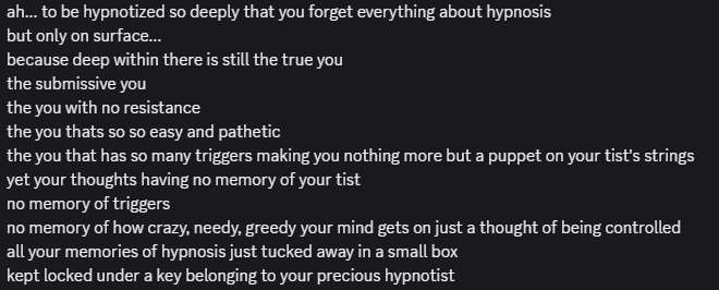 CordeliSystem's tweet photo. I did the thingie, sorry it took so long, but well... I made it even longer and completely reworded and restructured everything.
hope you have fun
[A4A][caring tist][kitty hypnosis][body/speach/thought control][confusion][good wholesome ending]
[consensual/sub can use safeties] https://t.co/hTmIxgEkn0