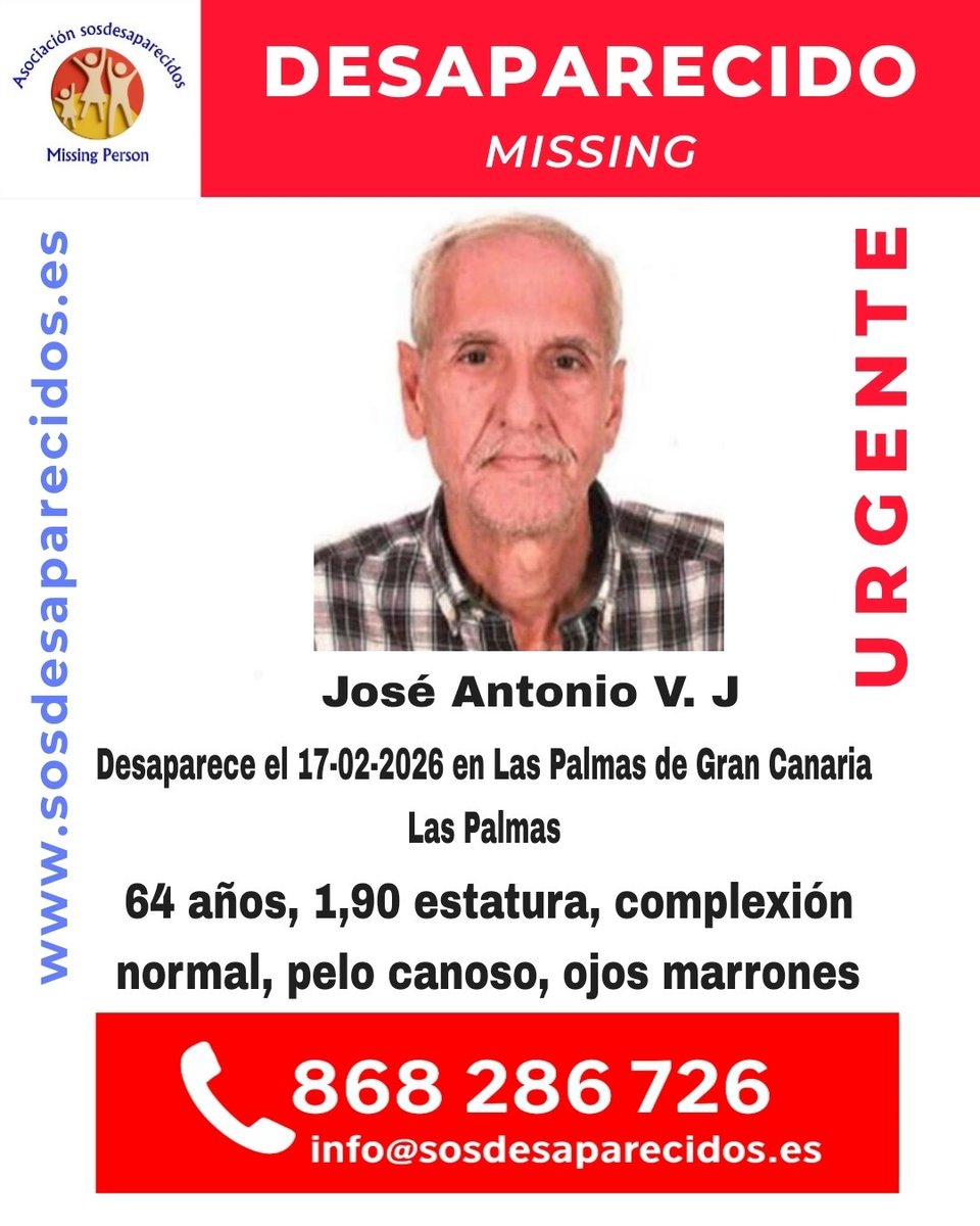 🆘 DESAPARECIDO
#Desaparecido #Missing #España #sosdesaparecidos #LasPalmasdeGranCanaria #LasPalmas
Síguenos <a href="/sosdesaparecido/">ALERTA DESAPARECIDOS</a>