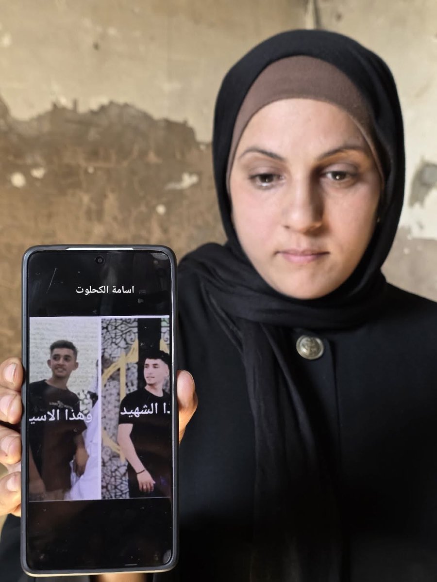 Umm Mo’men Al-Aqra lost her eldest son during the famine while her 13-year-old son Islam remains imprisoned by Israel. He was trapped for days near Deir al-Balah, injured, buried under rubble, then arrested after surviving.