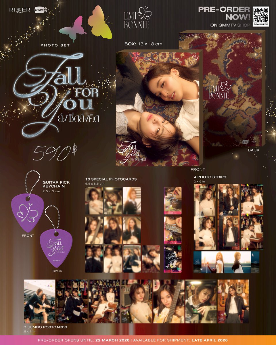 PRE-ORDER NOW! EMIBONNIE FALL FOR YOU PHOTO SET ON GMMTV SHOP

สั่งซื้อที่นี่ / Order Here
EMIBONNIE FALL FOR YOU PHOTO SET
gmm-tv.com/shop/emibonnie…

Pre-order opens now until March 22, 2026.
All purchase orders will be shipped sequentially starting from late April 2026.