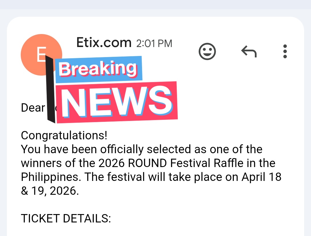 See you <a href="/HORI7ONofficial/">HORI7ONofficial</a>!!! 

This is your sign to check your email kasi ngayong araw ko lang to natanggap 😆😆

Nasa stage of acceptance na ako eh ahahahahahahaha

Thank you <a href="/roundfestival/">roundfestival</a> <a href="/NCCAOfficial/">NCCA PH</a> 🙏🏻 

 #ROUND2026 #roundfestival