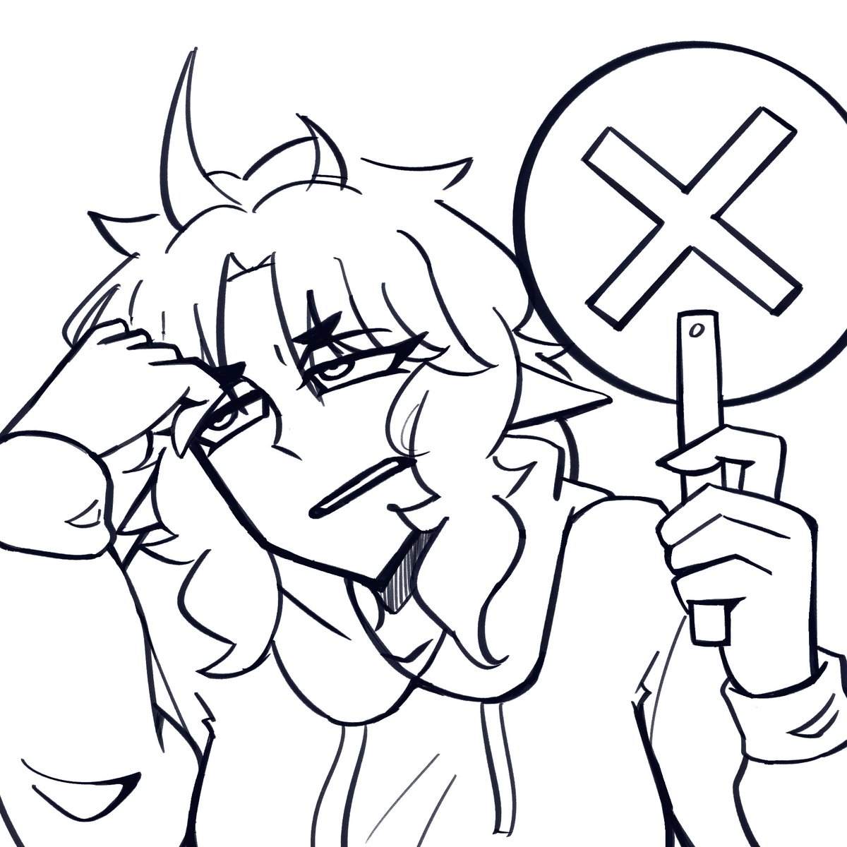 她終於想起來她會畫圖了