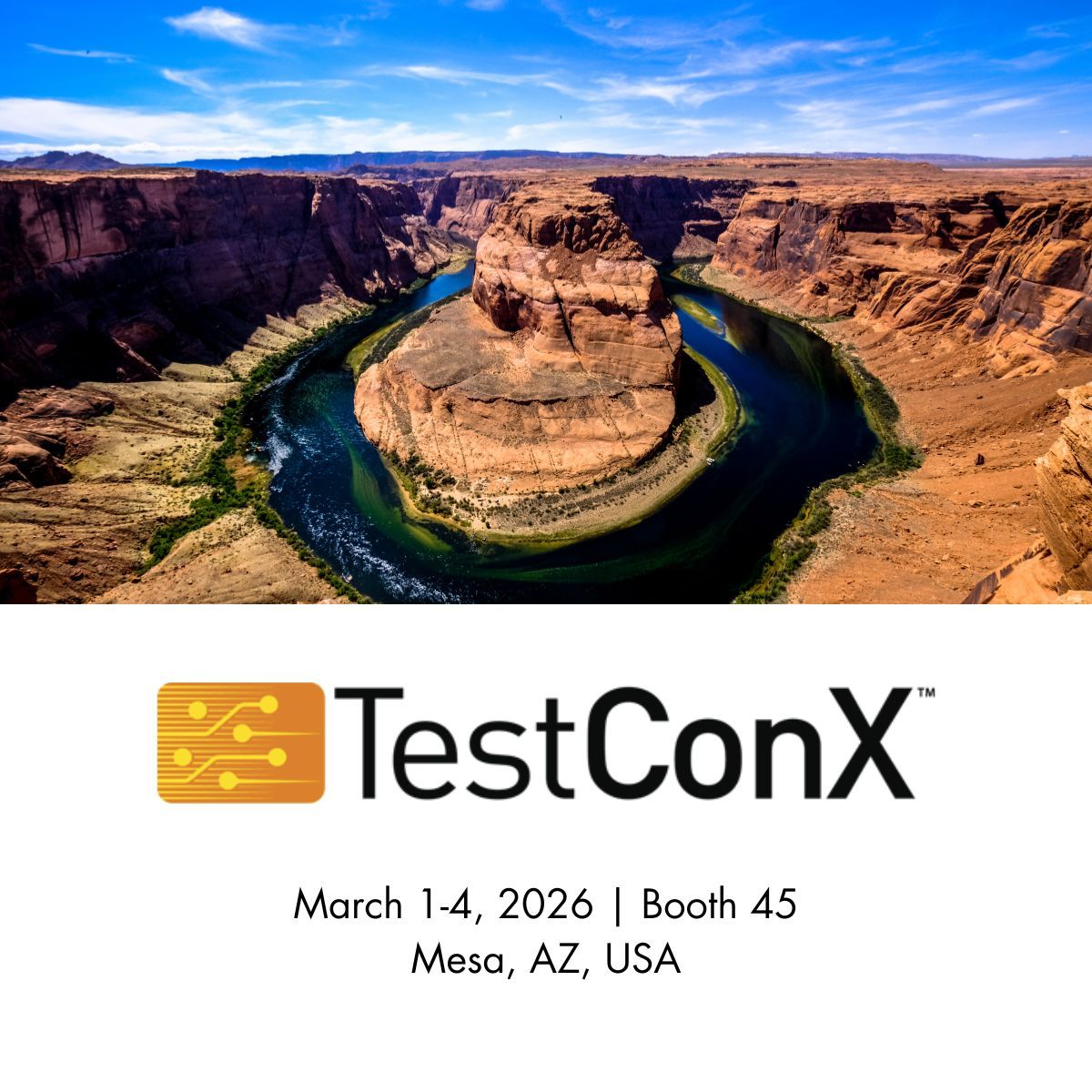 📅 TestConX 2026 is starting in few days 🇺🇸

📍 Booth 45, Mesa, Arizona, USA
📅 March 1-4, 2026

👋 Meet our team at the exhibition and let’s design the future of micromachining together!