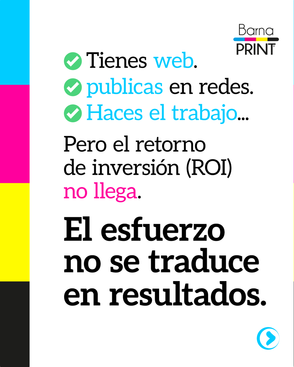 Barnaprint's tweet photo. Haces las cosas, publicas, tienes una web operativa... y, sin embargo, el retorno no https://t.co/bWRryda9a0 una frustración común: sentir que inviertes tiempo y recursos en el entorno digital sin ver un impacto real en tu facturación. Muchos negocios han dado el paso a internet+ https://t.co/cDcIj9XbOA
