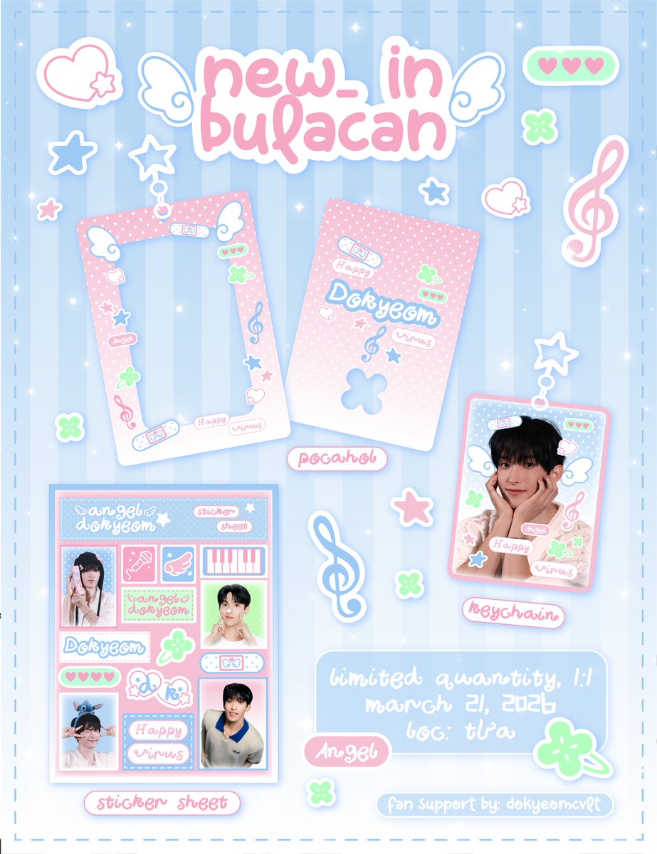 . . . angel dokyeom ˚ʚ♡ɞ˚

seventeen new_ in bulacan freebies! 

- 1:1 | limited qty
- time &amp; location to be announced ♡

see you, cuties g! ⁽̨̡ ¨̮ ⁾̧̢

#SEVENTEEN_NEW_IN_BULACAN
#NEW_BULACAN