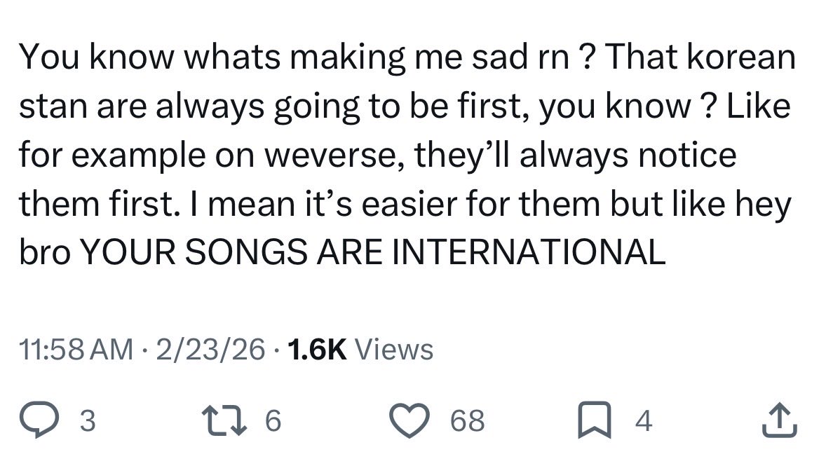 and when i say this type of thinking is genuinely one of the biggest reasons why so many kpop stans behave so irrationally angry at korean people