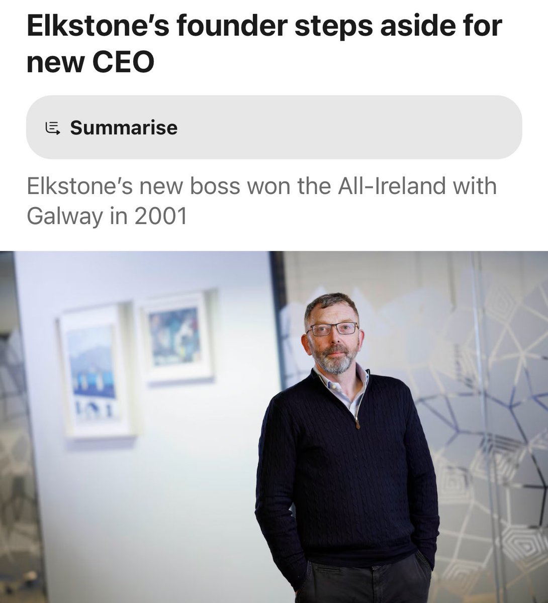 Three weeks after The Ditch story about an Irish investor in the Epstein files, Irish Times headline says investor “steps aside”.