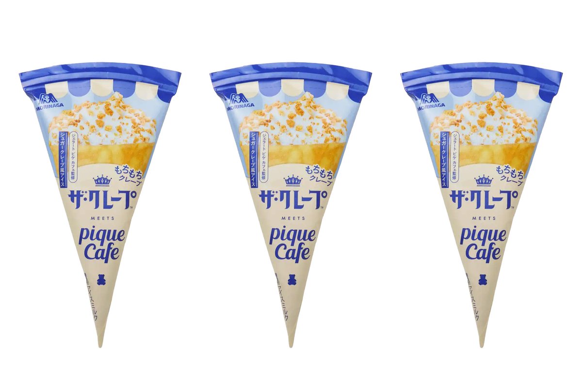 icemania's tweet photo. 【発売情報】昨年話題を呼んだ「ザ・クレープ pique cafe」が再発売!! 森永製菓『ザ・クレープ pique cafe（ピケ カフェ）』、2026年3月3日(火)から全国のセブン₋イレブンで再発売!! 

ピケカフェの看板商品「バターとお砂糖のクレープ」をイメージした商品。もっちりとしたクレープ生地、バターの芳醇な香りとやさしい甘さが特徴。アイスの中にはサクサク食感のビスケットクランチ、さらにパリッとした食感のコーンフレークを閉じ込めたホワイトチョコを散りばめています。

前回買いそびれてしまった人、今回こそはリベンジを！💪✨価格：248円（267.84円 税率8％込）