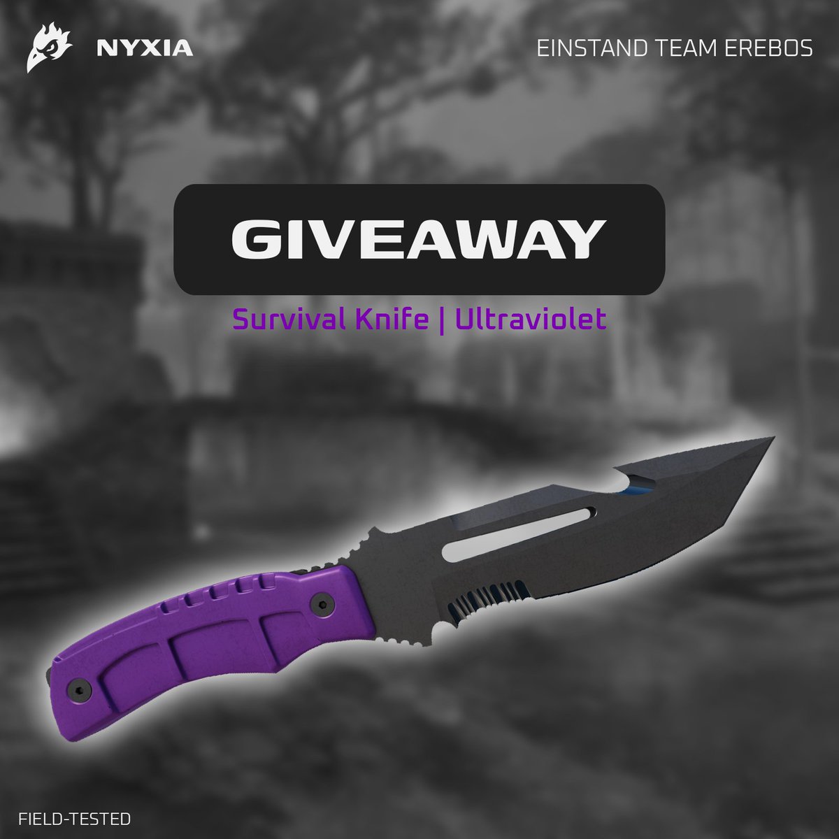 Team Erebos ist gelandet und bringt euch direkt eine Opfergabe mit: NYXIAs Schattenklinge sucht einen neuen Besitzer!

🖤 Like
🔄 Retweet
🫂 Follow: <a href="/NYXIA_eSports/">NYXIA eSports</a> <a href="/reen624/">René "reen624" W.</a> <a href="/NoSkillz13/">NoSkillz#69</a> <a href="/jackbau3r_ger/">jackbau3r.ger</a> <a href="/WindowsXPese/">WindowsXPese</a>

Auslosung in 7 Tagen!

#Giveaway #DACHCS #DECS #NYXIA #CS2