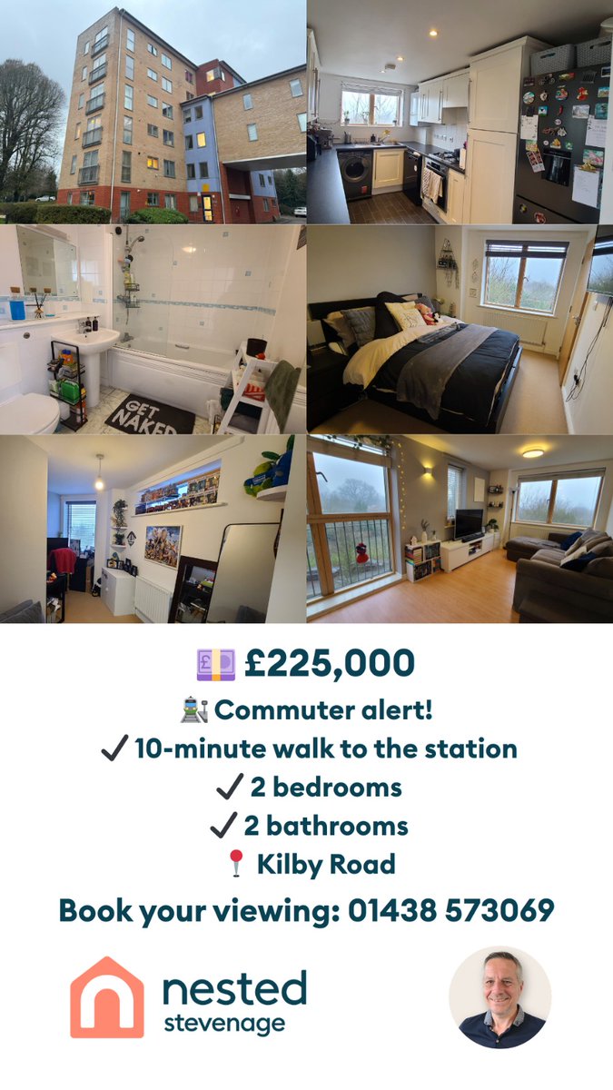 nestedstevenage's tweet photo. ⏱️ Commute made easy. 

Located only 10 minutes on foot from the station, this modern 2-bed, 2-bath flat on Kilby Road is perfect for professionals seeking comfort and connectivity.

Call Steve on 01438 573069 to book your viewing and have a chat.

#commuterlife  #TwoBedroomFlat https://t.co/N6bii85A4s