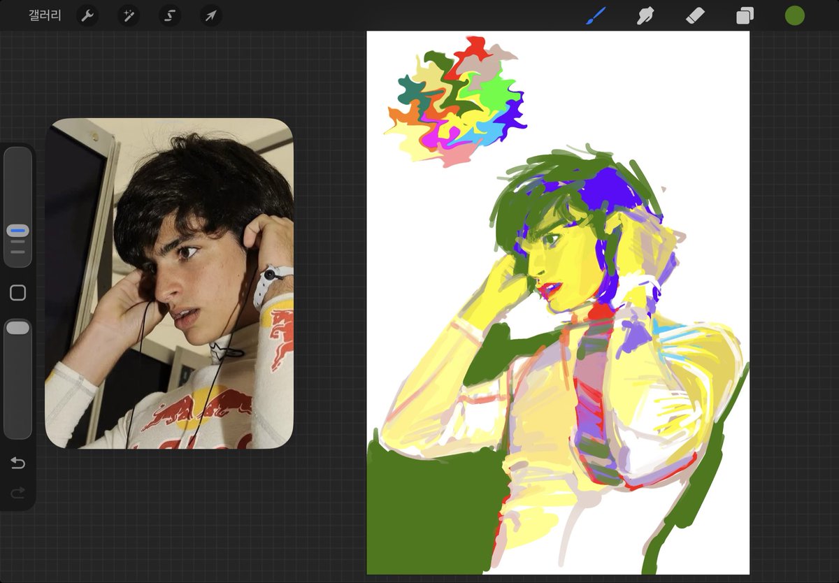 예전에 유행했던 흑백필터끼고 그리기?그거