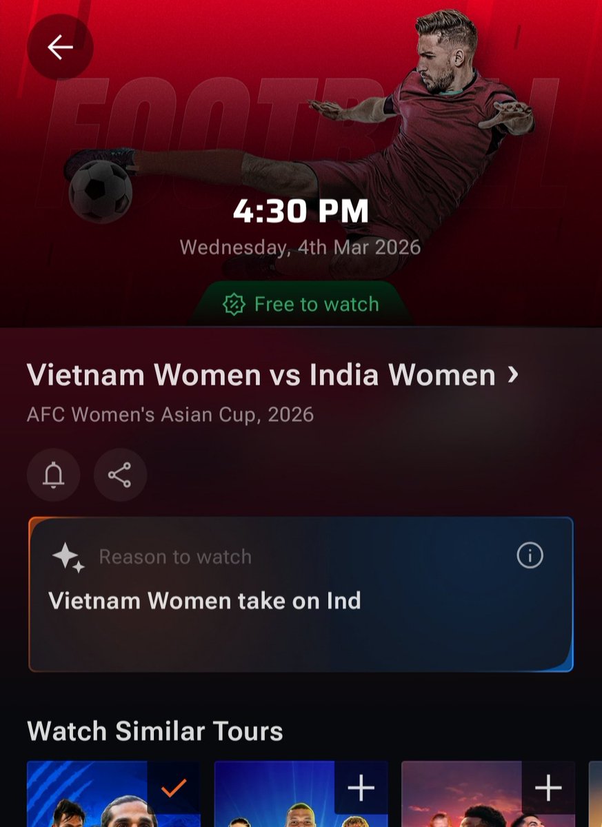NavinSports's tweet photo. #Indianfootball fans won't have an excuse for Buying Tournament pass or Match pass because Fancode will stream free  All matches of Women's Asian Cup !!

If still you can't turn up to cheer for what is our biggest tournament then I don't know what will need to push you !! https://t.co/sHtdPUuM4T