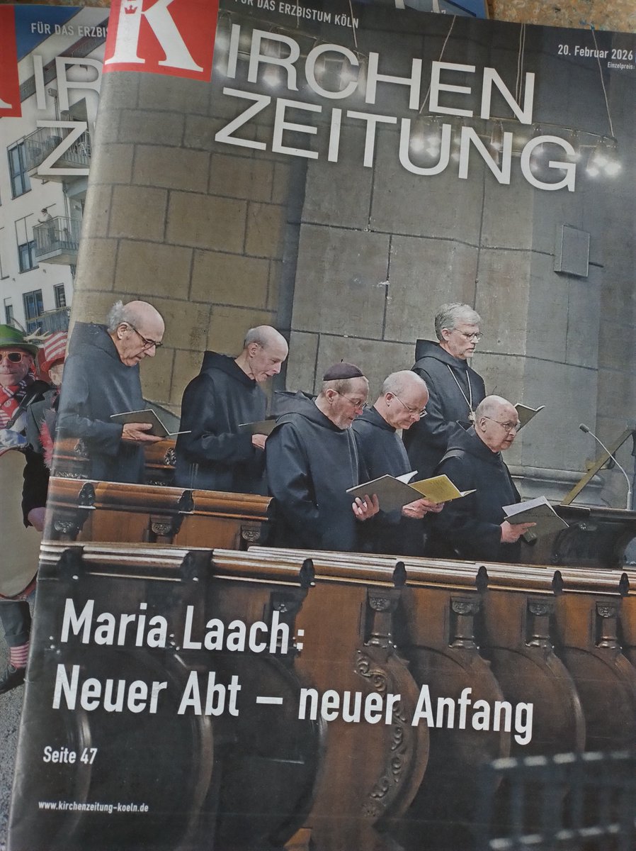 Unser Tonausgabe der Kölner Kirchenzeitung mit einem Bericht über den neuen Abt der Benediktinerabtei #MariaLaach #OSB