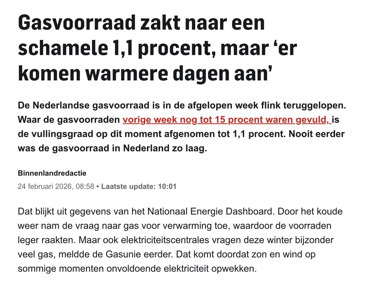 HermanZaalberg's tweet photo. Hier is een medewerker van https://t.co/BlWePeaspO vannacht even niet zo wakker geweest.. Een nulletje te weinig; 11,0 of 10,1% is nog steeds historisch laag, maar 10% minder gas in één nacht? @ADnl had beter echt kunnen bellen in plaats van de oude quotes te recyclen. #AI? https://t.co/CBajdG8xjI