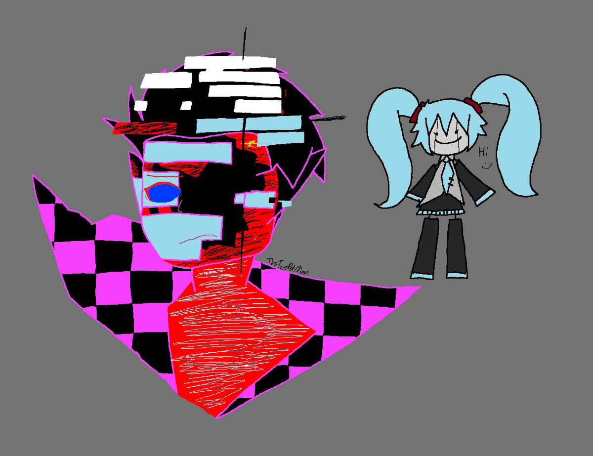 SarahphinaSP's tweet photo. Take a look at this AMAZING art created by my boyfriend of Daemon! (+ Miku!)
#dateeverything #dateeverythinggame #daemon #dateeverythingdaemon #hatsunemiku #vocaloid #art #fanart https://t.co/5j0cCJrjyt