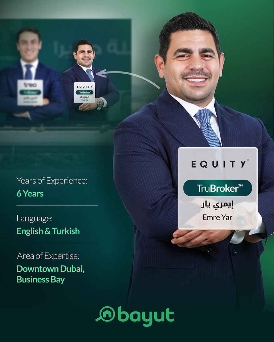 Emre Yar – Equity Real Estates

With six years of experience, Emre Yar specialises in Downtown Dubai and Business Bay, offering trusted advice in central Dubai’s dynamic property market.

#BayutUAE #TruBroker #DubaiRealEstate #DowntownDubai