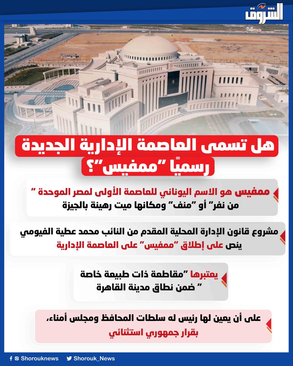 وسوف يُسجّل التاريخ هذا الحقبة في فصل معنون:
"السيسي هو رئيسي.. السيسي في ممفيسي" 
#أنا_بس_باقول