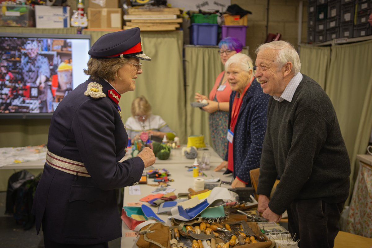 WiltsLieutenant's tweet photo. It was a pleasure to present the King’s Award for Voluntary Service to Wiltshire Scrapstore, Bowden Hill  yesterday. With over 80 volunteers the charity is a shining example of creativity, sustainability and community spirit. Do go and visit! @WScrapstore #KAVS 📷Tom Cosgrave https://t.co/kdsZx0wMxQ