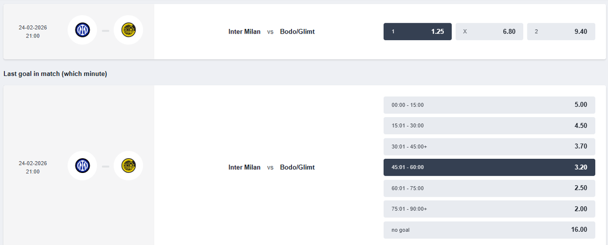 The Admin is going BIG on Inter tonight! 🇮🇹🔥 No room for doubt at San Siro-the Nerazzurri are expected to dominate Bodo/Glimt from start to finish. 🏟️ Heavy favorites for a reason, but can the visitors survive the pressure? 🐍⚽️

#IntBod #Inter #BodoGlimt #UCL