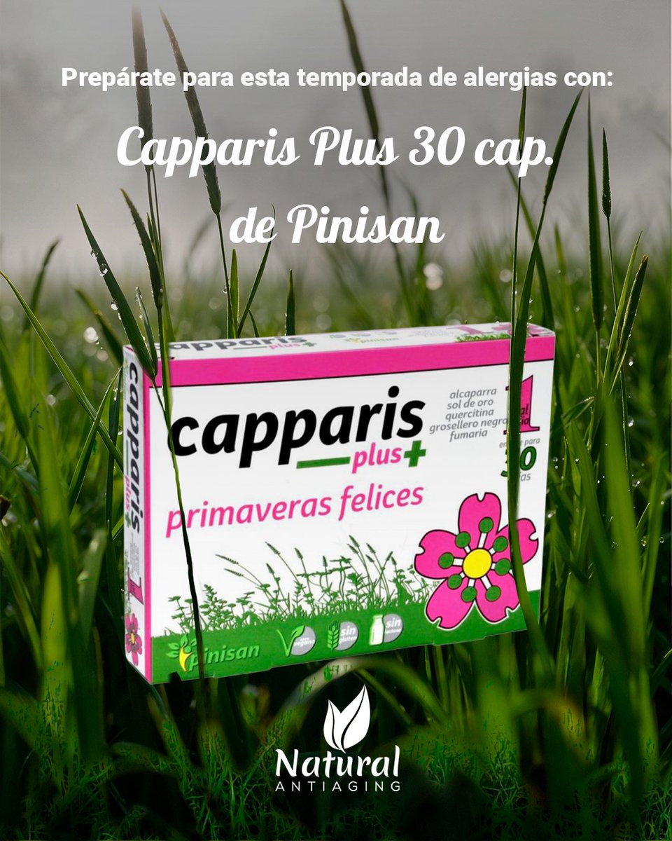 NatuAntiaging's tweet photo. 🌼 Capparis Plus – 30 cápsulas
Apoyo natural frente a alergias estacionales 🌿🤧
Mantén tu bienestar respiratorio 🍃
🛒 https://t.co/RuUVfDamY9
📩 Info por DM https://t.co/612zmVtxXo