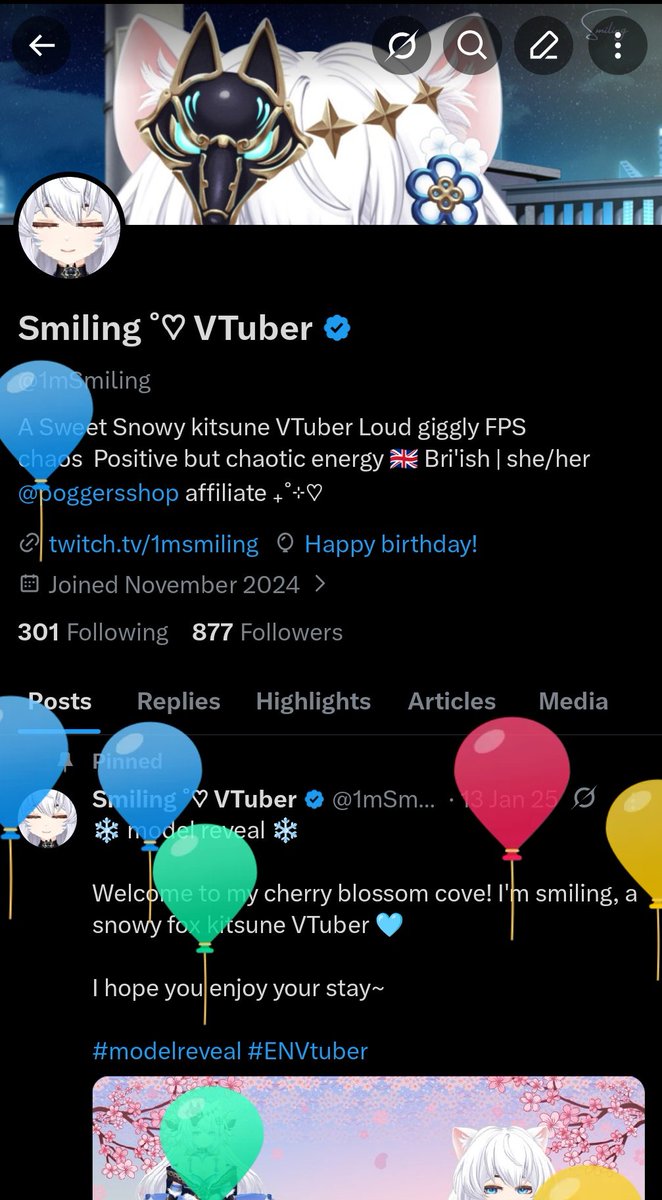 Smiling ˚♡ VTuber tweet media