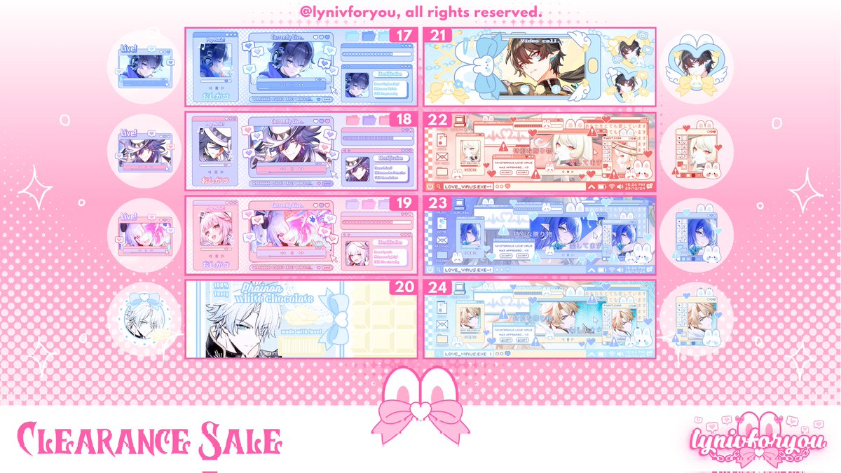 lynivforyou's tweet photo. Help rt please, thank you! <3

Hai haii 🐰 lyni ada 73 clearance sale layout 2D! ( genshin, hsr, zzz, animanga, etc ) price mulai dari 4k–10k yaa~ bisa langsung ditake melalui dm 💬 payment via spay/bca◝(ᵔᗜᵔ)◜

#zonauang #zonajajan #zonaba

( 4/10 ) https://t.co/jkOBWAW0Vv