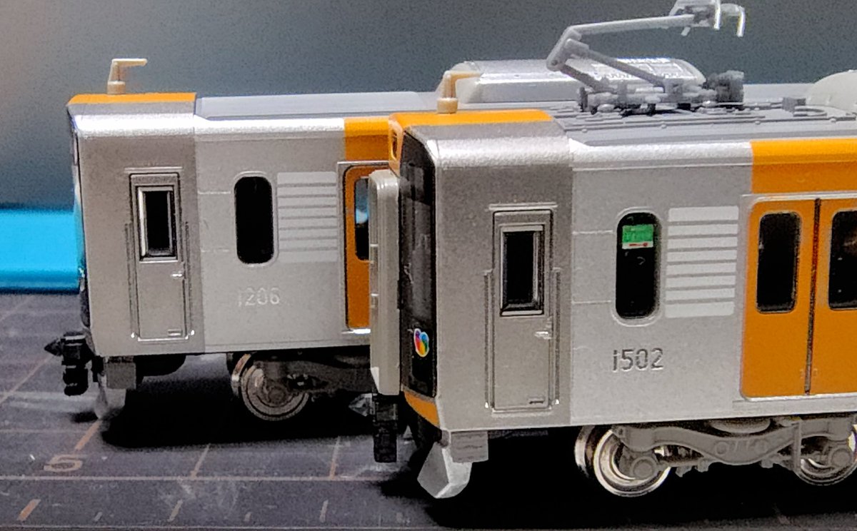 Yukito205's tweet photo. ショーロンポーさんの
阪神1000系スカートパーツを
装着。
今まで既存のスカートを加工して
TN付けてたけど、スカート一体型で
SPタイプに出来るからとてもGOOD👍
連結間隔も問題ナシ✨
今回はスカート部は銀で手塗り。
マスキングがちょっと大変なので
ここは各自工夫かなと。
@Xiaolongbaoooon https://t.co/PJ5ZybgC6g