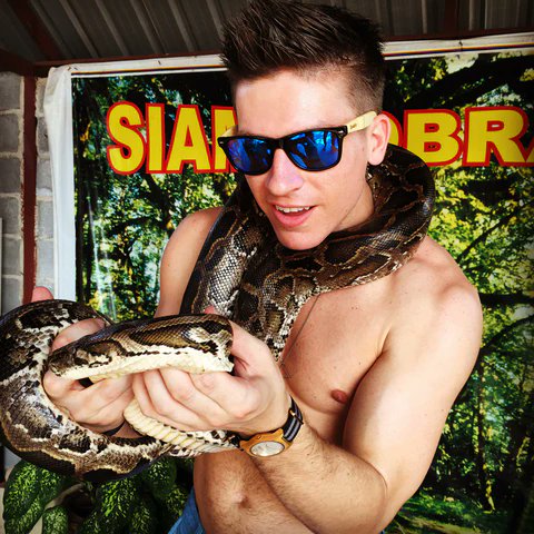 Cory with a python front of the camera... ❤️ 🔥 🐍