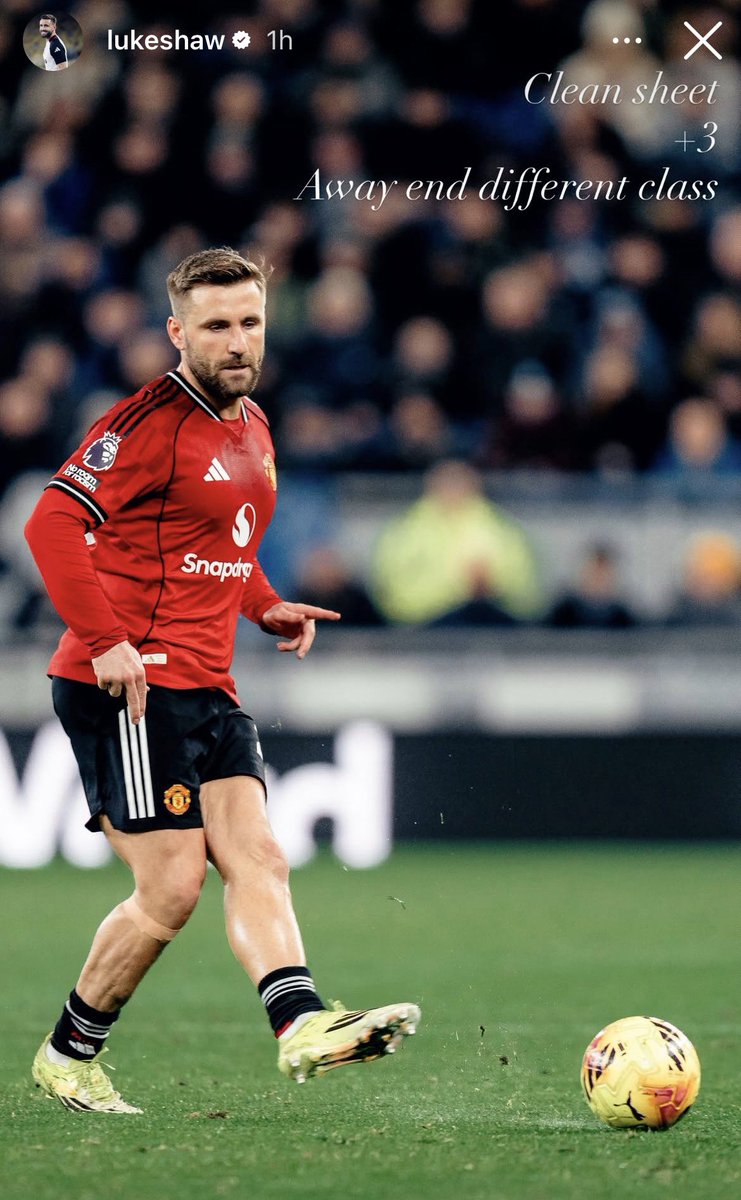 Luke Shaw Ig:

“Clean sheet
+3
Away end different class”

#MUFC